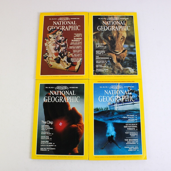 Lot of 11 1982 National Geographic Magazines Missing May & Map Insert December