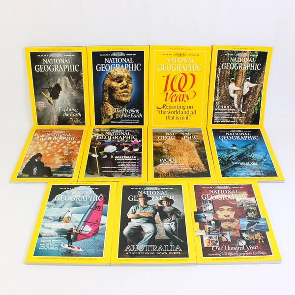 Lot of 11 1988 (Centennial) National Geographic Magazines Missing December Issue