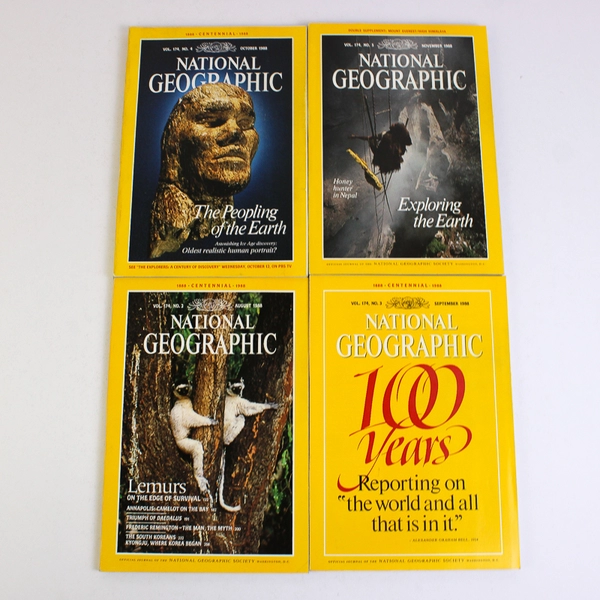 Lot of 11 1988 (Centennial) National Geographic Magazines Missing December Issue