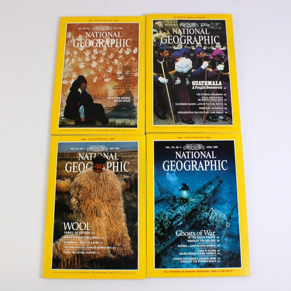 Lot of 11 1988 (Centennial) National Geographic Magazines Missing December Issue