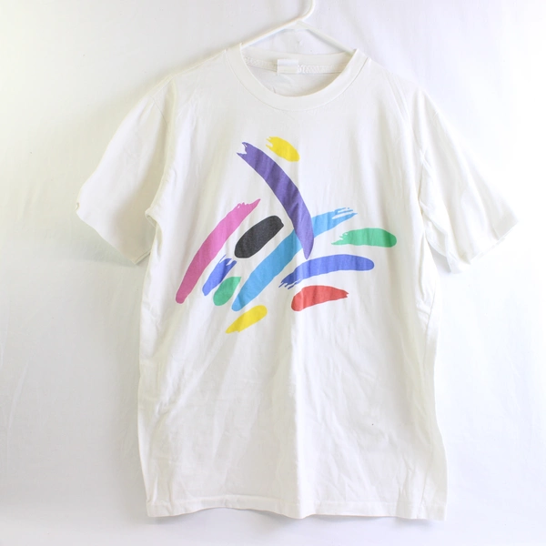 Vintage Lands' End Graphic T-Shirt Women's Size Medium Flawed