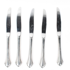 Lot Of 5 Oneida Silver Bancroft (Stainless) Flatware Modern Hollow Knives
