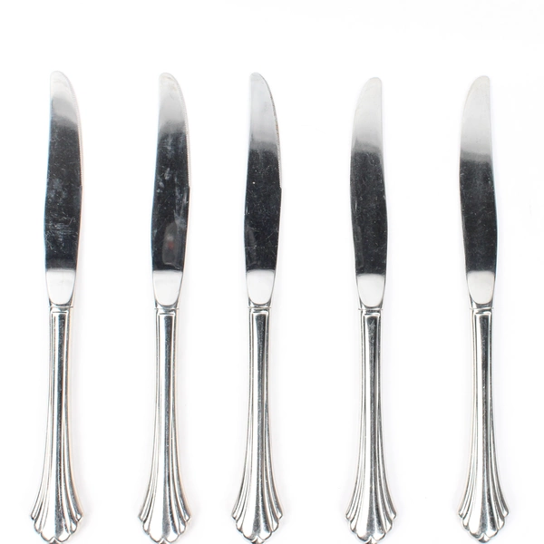 Lot Of 5 Oneida Silver Bancroft (Stainless) Flatware Modern Hollow Knives