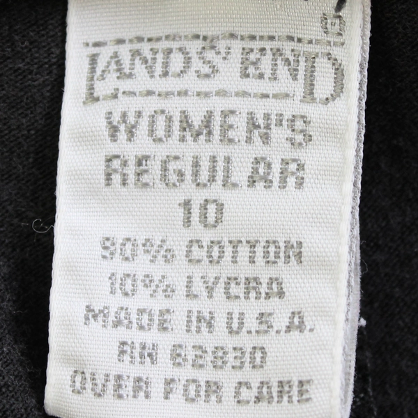 Vintage Lands' End Charcoal Gray Knee-Length Athletic Shorts Women's Size 10