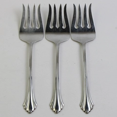 Lot Of 3 Oneida Silver Bancroft (Stainless) Flatware Serving Forks