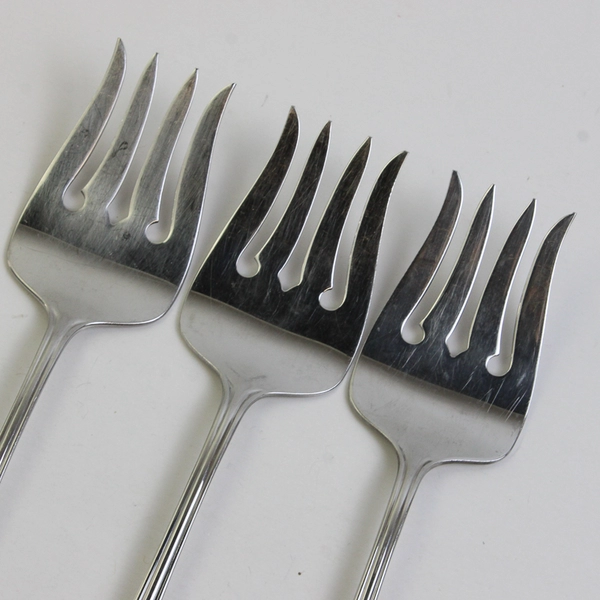 Lot Of 3 Oneida Silver Bancroft (Stainless) Flatware Serving Forks