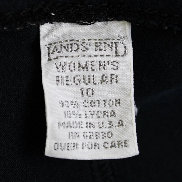 Vintage Lands' End Dark Navy Athletic Shorts Cotton Blend Women's Size 10