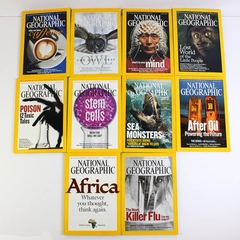 Lot of 10 2005 National Geographic Magazines Missing June & November Issues
