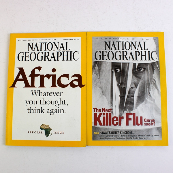 Lot of 10 2005 National Geographic Magazines Missing June & November Issues