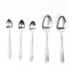 Lot Of 5 Artisanware Silver Savannah Flatware 2 Serving & 3 Iced Tea Spoons