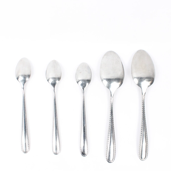 Lot Of 5 Artisanware Silver Savannah Flatware 2 Serving & 3 Iced Tea Spoons