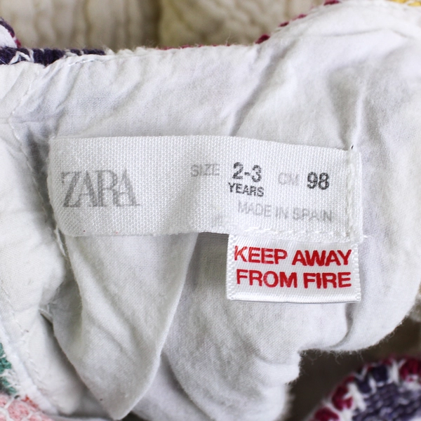 Zara Embroidered Cream Toddler Dress Girls' Size 2-3 Years