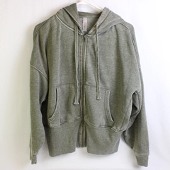 Mono B Sage Green Zip-Up Hoodie Women's Size Small