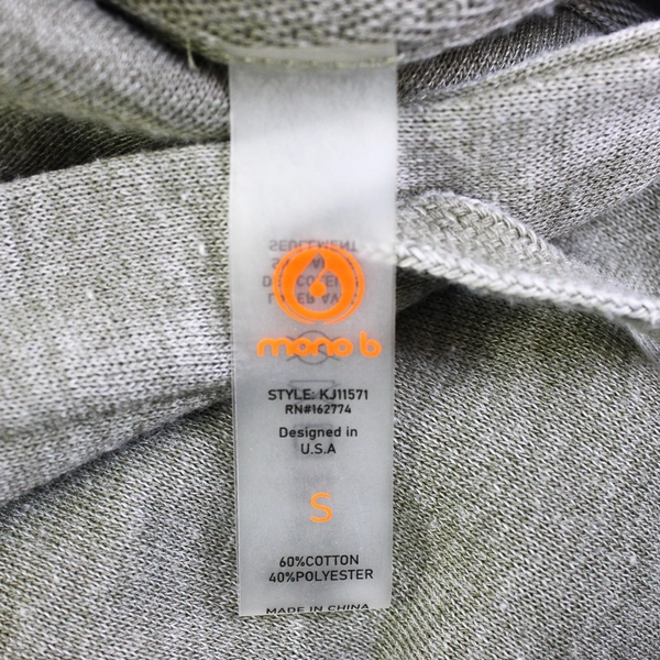 Mono B Sage Green Zip-Up Hoodie Women's Size Small