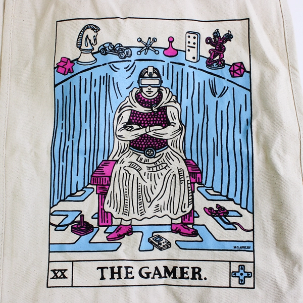 Q-Tees of California The Gamer Tarot Design Tote Bag
