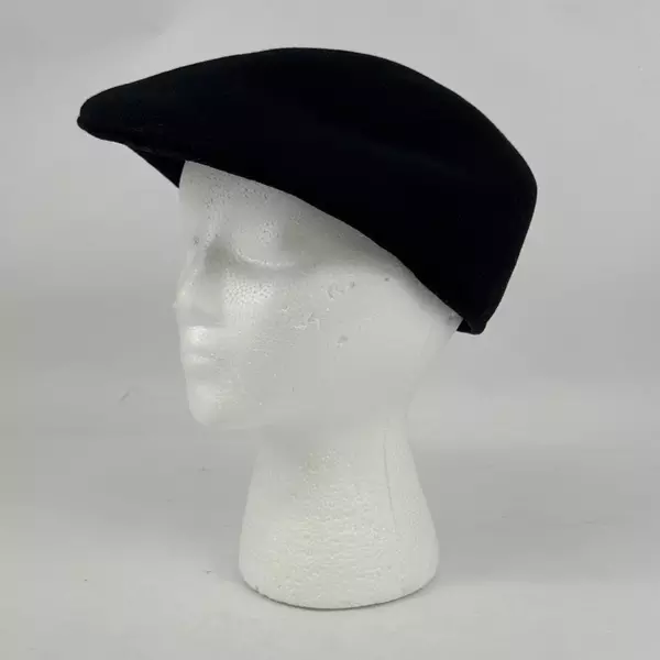 Black 100% Wool Lana Exclusive Men's Newsboy Cap S/M
