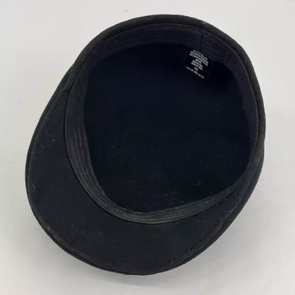 Black 100% Wool Lana Exclusive Men's Newsboy Cap S/M