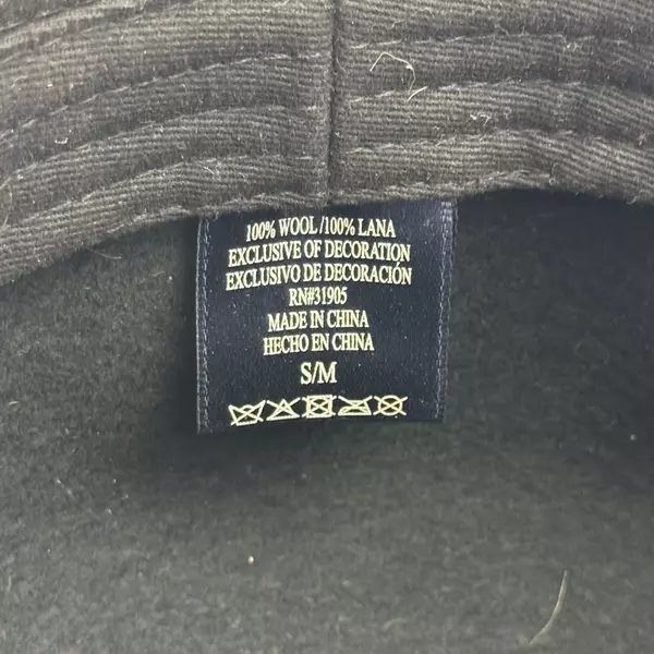 Black 100% Wool Lana Exclusive Men's Newsboy Cap S/M