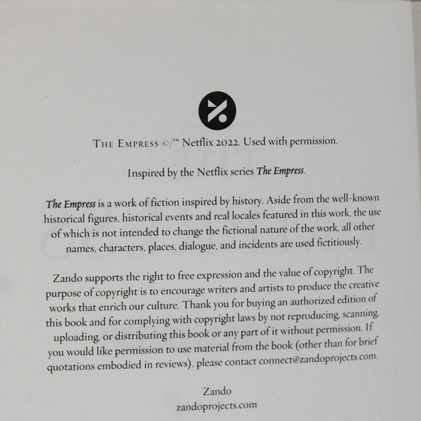 The Empress Gigi Griffis A Novel Inspired by the Netflix Series 2022 PB 1st Ed