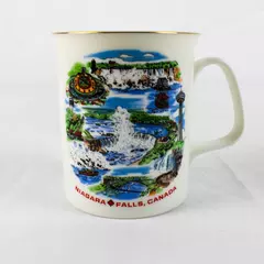 Banawe Canada Niagara Falls Souvenir Mug Gilded Rim Collectible Gift Cup