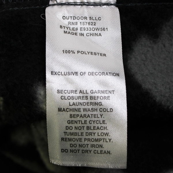 Eddie Bauer Gray Camo Fleece Zip-Up Kids' Size Medium 10/12