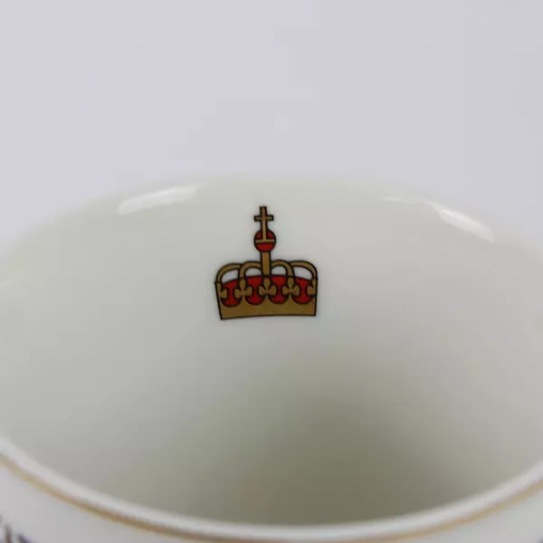 Norwegian Flag Norge Souvenir Coffee Mug with Gilded Rim Verdal