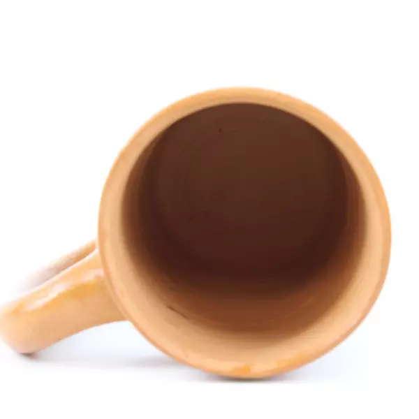 Venezuela Hand Painted Rooster Design Decorative Clay Mug 4.5" Tall