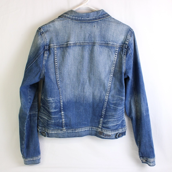 KUT From The Cloth Acid Wash Denim Jacket Women's Large