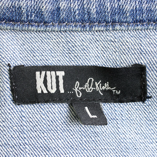 KUT From The Cloth Acid Wash Denim Jacket Women's Large