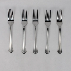 Lot Of 5 Pfaltzgraff Capri Frost (Stainless) Flatware Dinner Forks