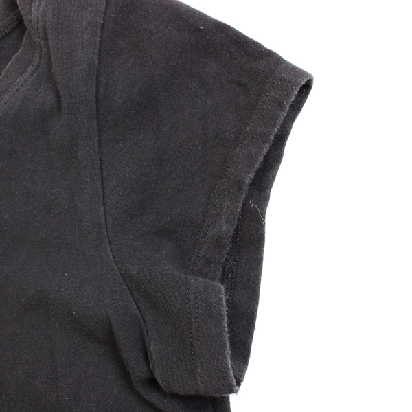 Eileen Fisher Solid Black Cap Sleeve T-Shirt Dress Women's Small