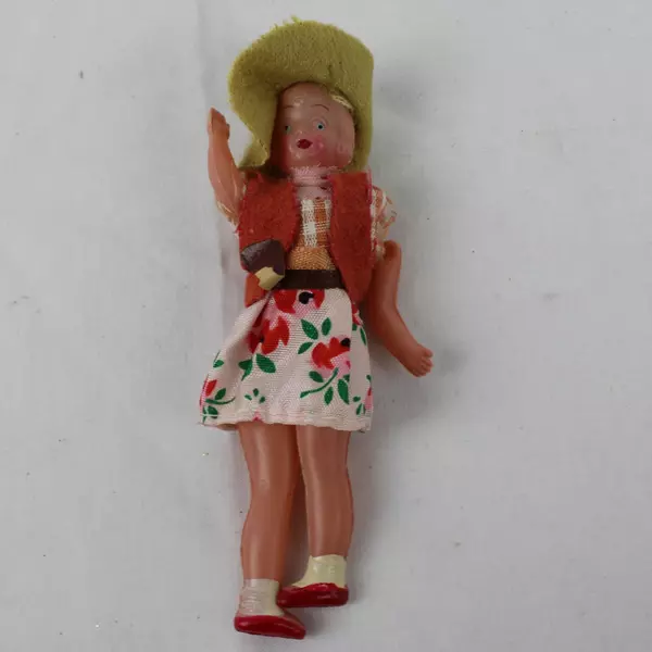 Vintage 1930s-50s Celluloid Doll Set Made in Japan Flawed Plastic Toy Collectors