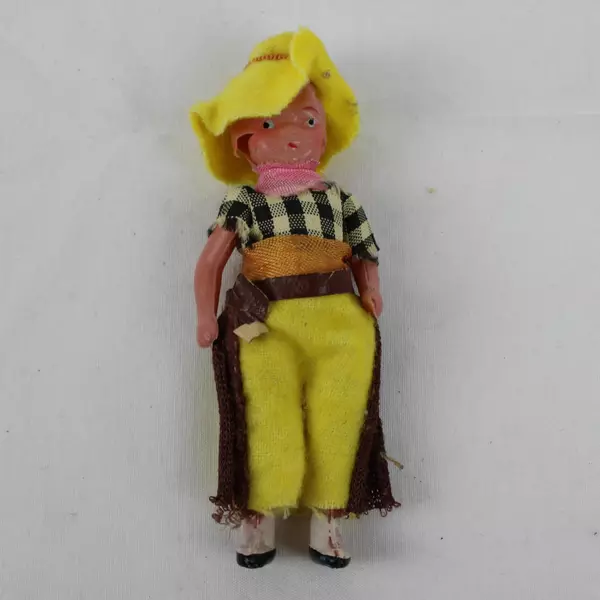 Vintage 1930s-50s Celluloid Doll Set Made in Japan Flawed Plastic Toy Collectors
