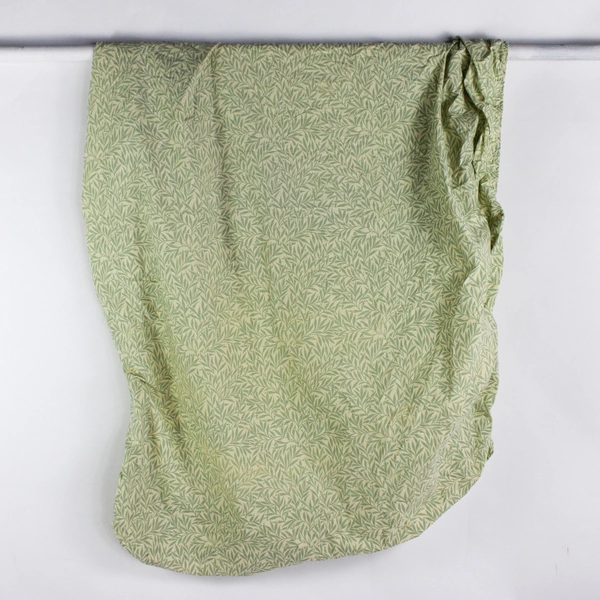 2 Piece Set Martex Twin Fitted and Flat Sheets Green Leaf Pattern FLAWED