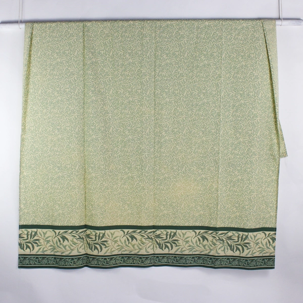 2 Piece Set Martex Twin Fitted and Flat Sheets Green Leaf Pattern FLAWED