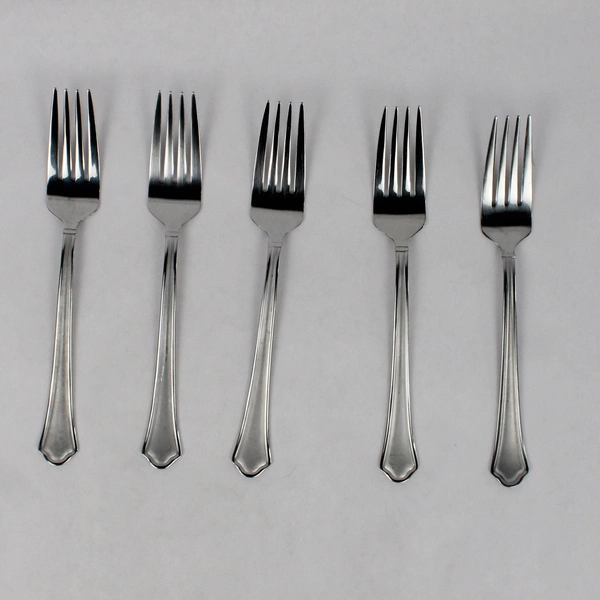 Lot Of 5 Pfaltzgraff Capri Frost (Stainless) Flatware Individual Salad Forks
