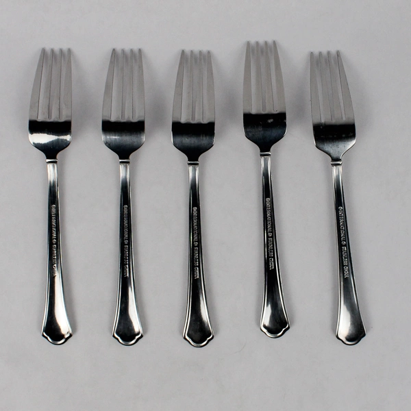 Lot Of 5 Pfaltzgraff Capri Frost (Stainless) Flatware Individual Salad Forks