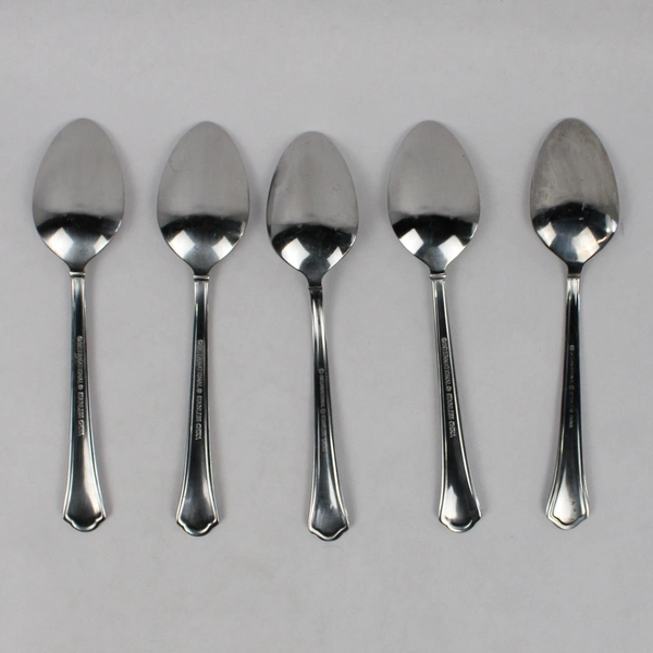 Lot Of 5 Pfaltzgraff Capri Frost (Stainless) Flatware Oval Soup Spoons