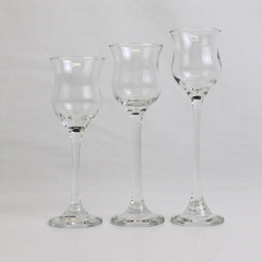 L E Smith 3 Piece Handmade Cordial Lite II Graduated Sized Votive Candle Set