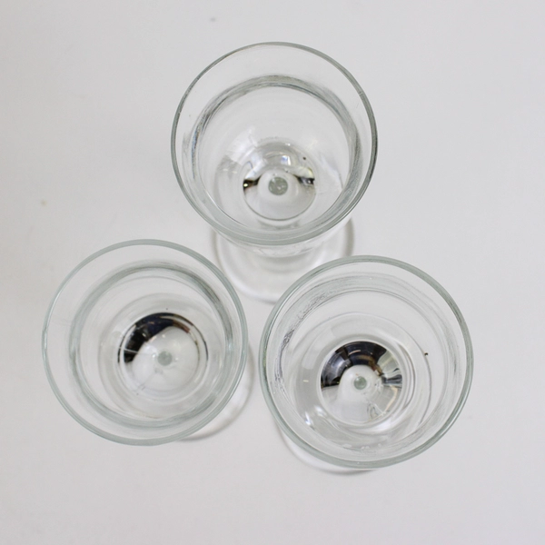 L E Smith 3 Piece Handmade Cordial Lite II Graduated Sized Votive Candle Set