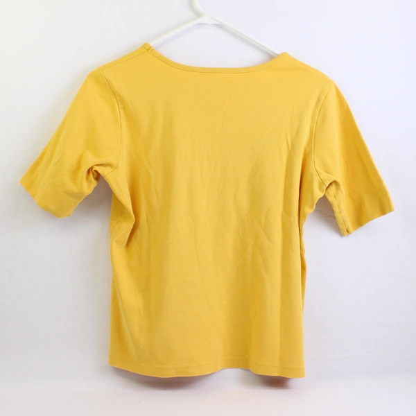 L.L. Bean Yellow Short Sleeve Top Women's Size Small