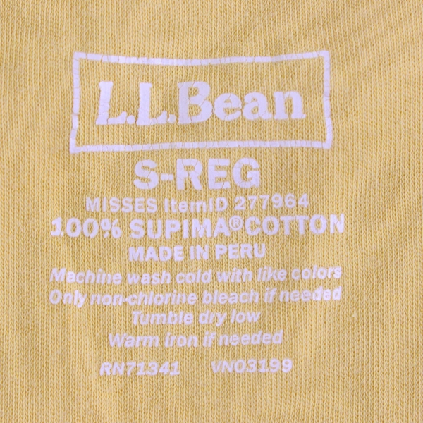 L.L. Bean Yellow Short Sleeve Top Women's Size Small