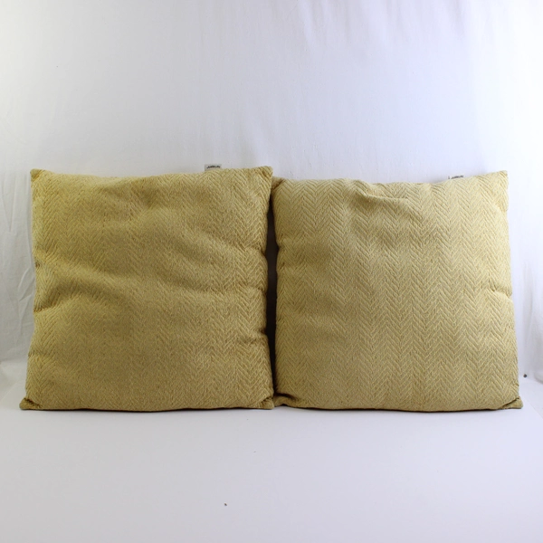 Set of 2 Pier 1 Imports Yellow Square Decorative Throw Pillows 18" x 18"