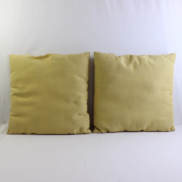Set of 2 Pier 1 Imports Yellow Square Decorative Throw Pillows 18" x 18"