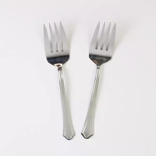 Lot Of 2 Pfaltzgraff Capri Frost Stainless Steel Cold Meat Serving Forks