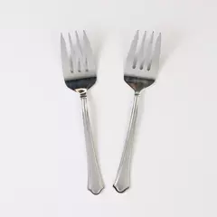 Lot Of 2 Pfaltzgraff Capri Frost Stainless Steel Cold Meat Serving Forks