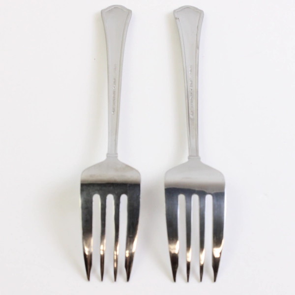 Lot Of 2 Pfaltzgraff Capri Frost Stainless Steel Cold Meat Serving Forks