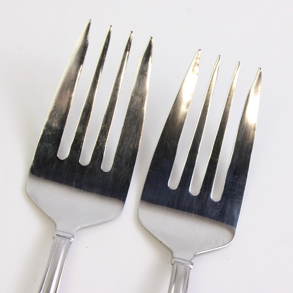 Lot Of 2 Pfaltzgraff Capri Frost Stainless Steel Cold Meat Serving Forks