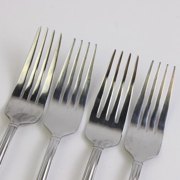 Lot Of 6 Pfaltzgraff Capri Frost Stainless Flatware Dinner Forks Soup Spoons