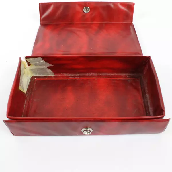 Vintage Cardinal 55-Piece Double Nine Dominoes Set Red Vinyl Case